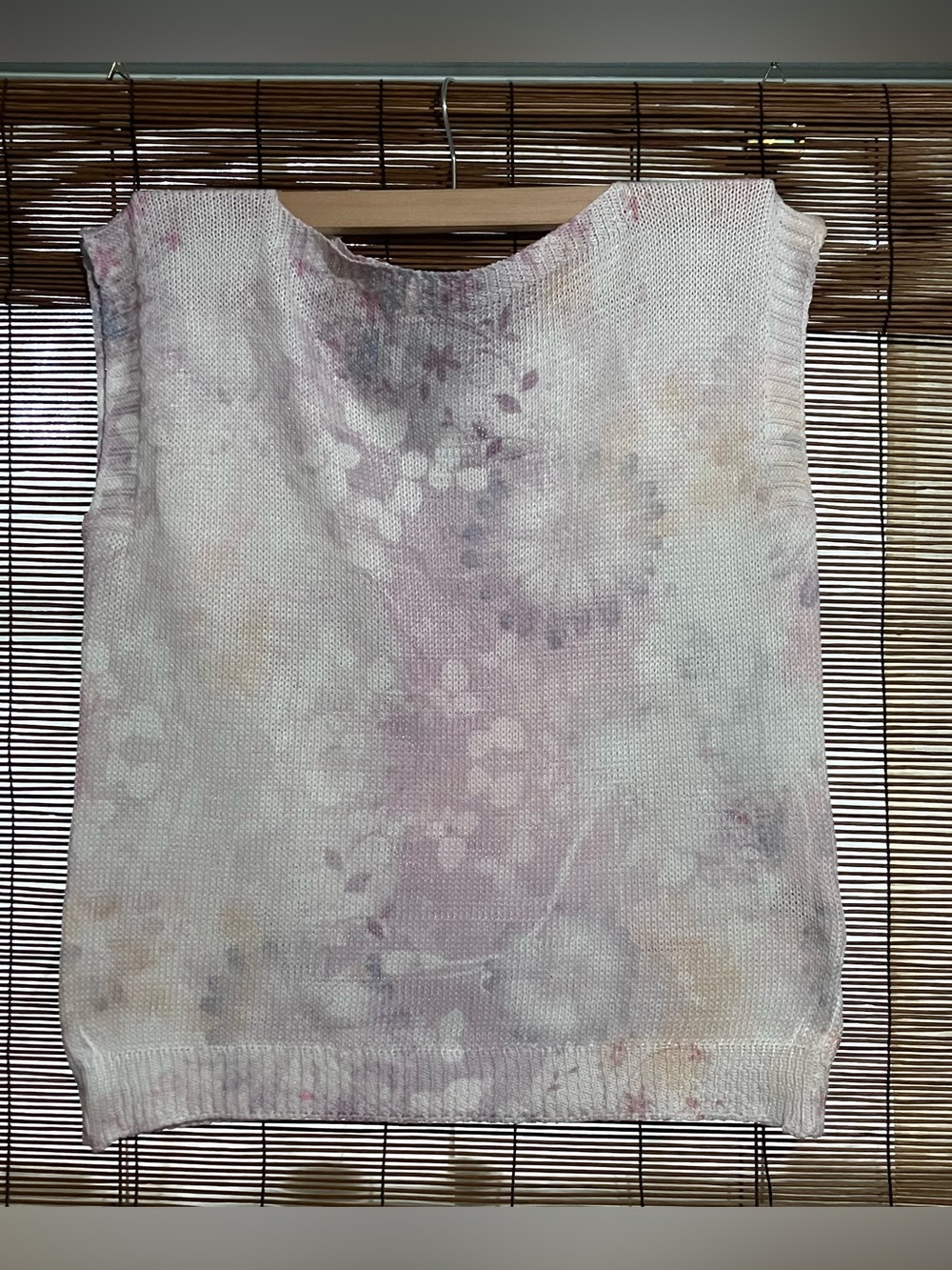 Luisa Ricca Women's Small Knit Pink Flower Print Blouse